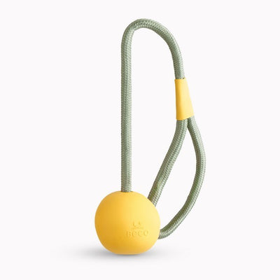 Beco Natural Rubber Slinger Toy for Fetch Yellow