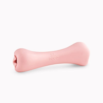 Beco Natural Rubber Chew Bone Pink