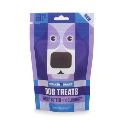 Walker and Drake - Peanut Butter & Blueberry, 100g Dog Treats