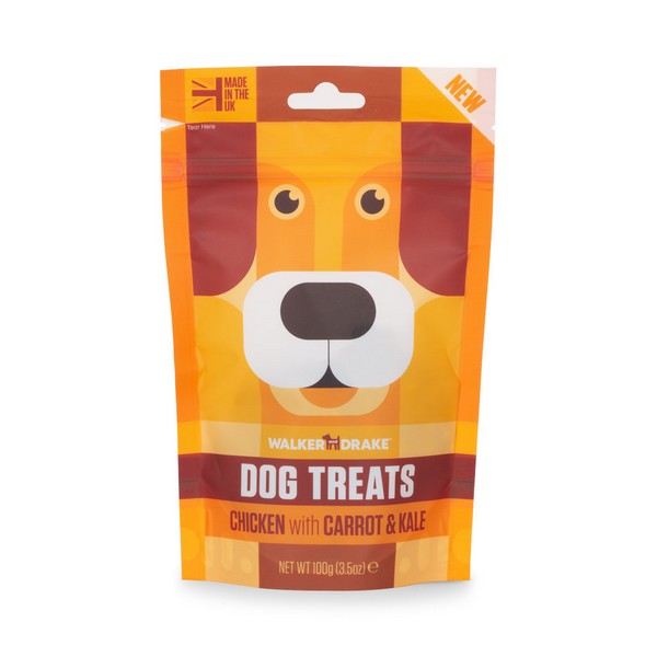 Walker and Drake - Chicken with Carrot & Kale, 100g Dog Treats