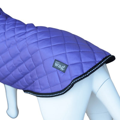 Henry Wag Purple Quilted Dog Jacket Extra Small 35cm