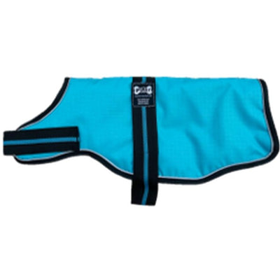 Animate Dachshund Padded Teal Dog Coat with adjustable belly strap 11Inch