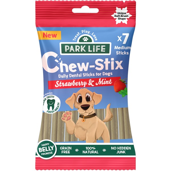 Park Life Chew-Stix Strawberry & Mint 180g (7x Medium Sticks)