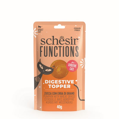 Schesir Functions Digestive Topper Adult Cat Pumpkin & Wheatgrass 40G