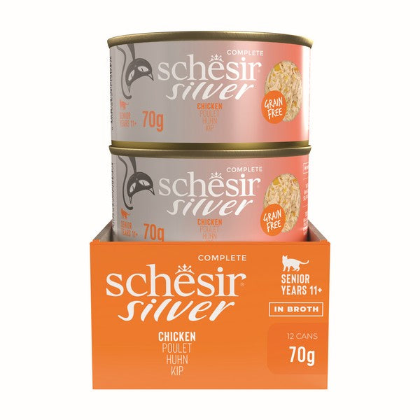 Schesir Silver Wholefood Older Cat Chicken 70g