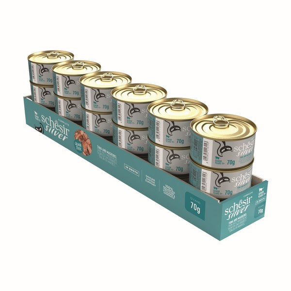 Schesir Silver Wholefood Older Cat Tuna & Mackerel 70g