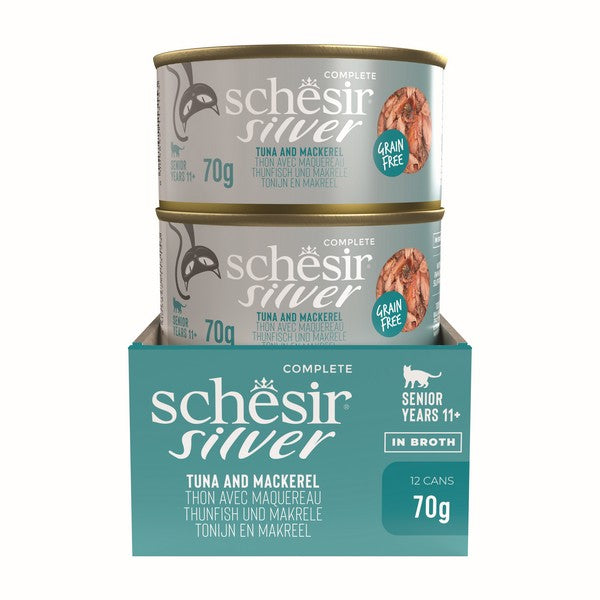 Schesir Silver Wholefood Older Cat Tuna & Mackerel 70g