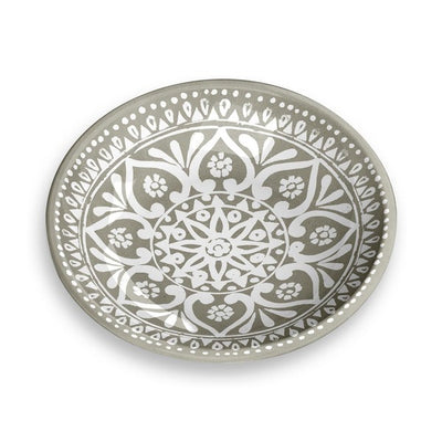 Tarhong Boho Medallion Saucer Taupe 5.2Inch 0.75 Cup