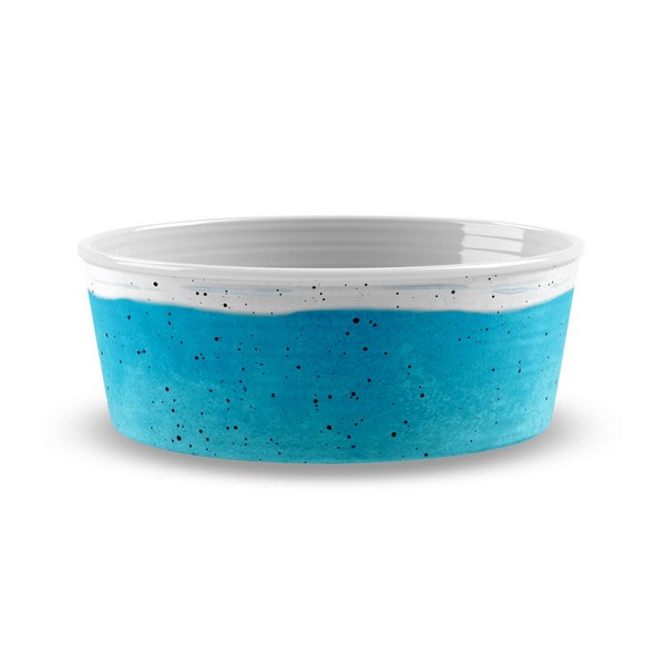 Tarhong Desert Wash Speckle Pet Bowl Medium Blue 6.7Inch x 2.3Inch