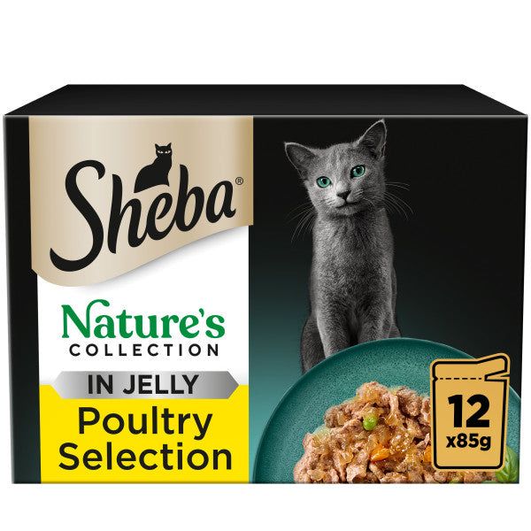 Sheba Natures Collection Cat Pouches Poultry Collection in Jelly 12x85g