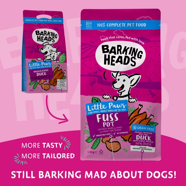 Barking Heads Little Paws Fuss Pot Duck 1.5kg