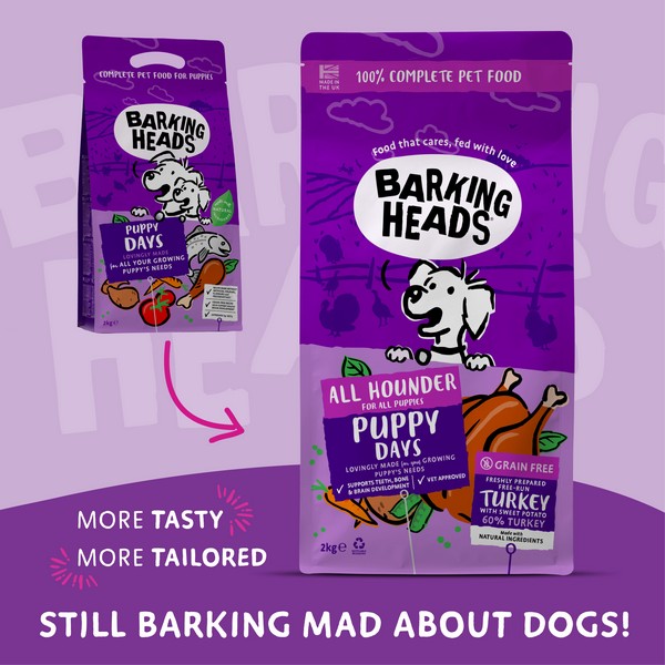 Barking Heads All Hounder Puppy Days Turkey Dog Food