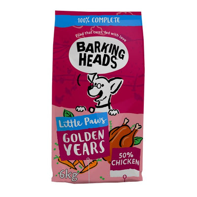 Barking Heads Little Paws Golden Years Dog Food - Chicken