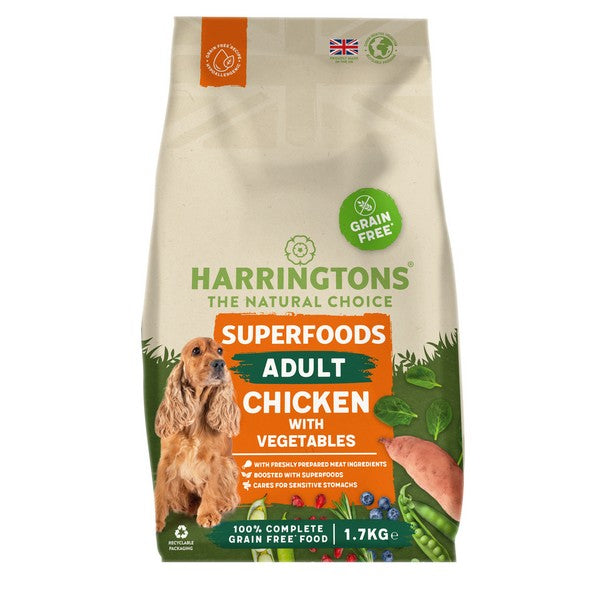 Harringtons Adult Grain Free with Superfoods Dry Dog Food, Chicken 1.7kg