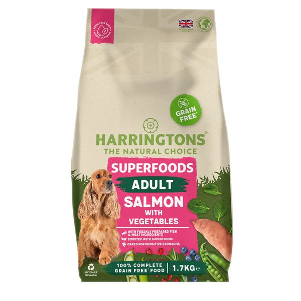 Harringtons Adult Grain Free with Superfoods Dry Dog Food, Salmon 1.7kg