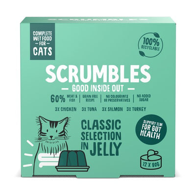 Scrumbles Wet Cat Jelly - 12 x 80g