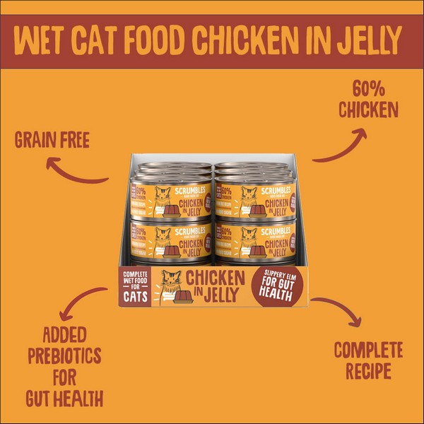 Scrumbles Wet Cat Jelly - 12 x 80g