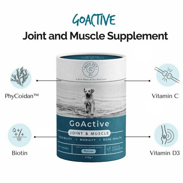 Blue Pet GoActive Joint & Muscle Supplement Peanut Butter 270g 90 pieces