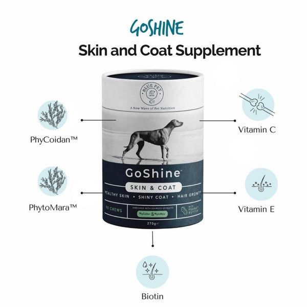 Blue Pet GoShine Skin & Coat Supplement Peanut Butter 270g 90 pieces