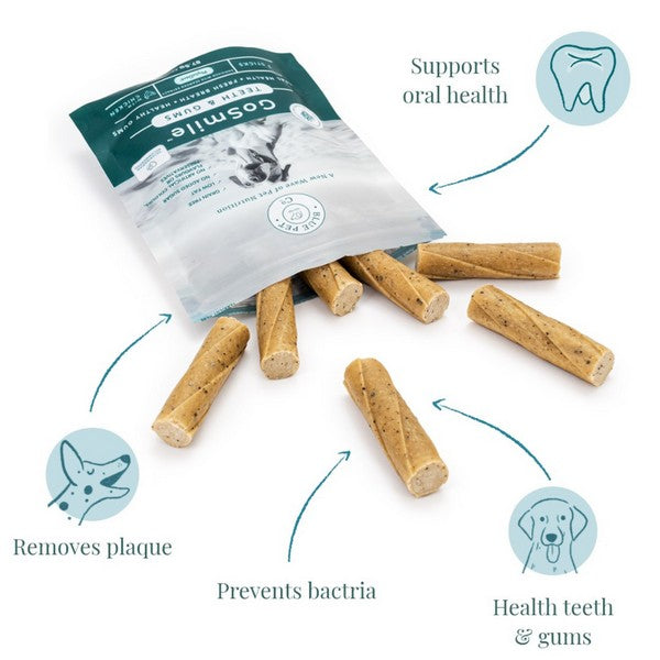 Blue Pet GoSmile Teeth & Gum Supplement Peanut Butter 90g 7 pieces