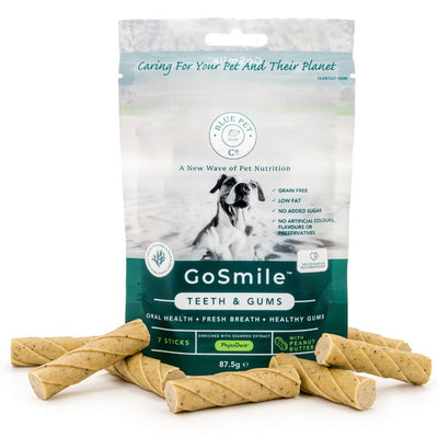 Blue Pet GoSmile Teeth & Gum Supplement Peanut Butter 90g 7 pieces