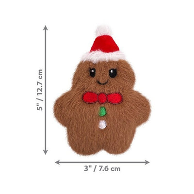 KONG Holiday Snuzzles Mini Gingerbread Brown XS