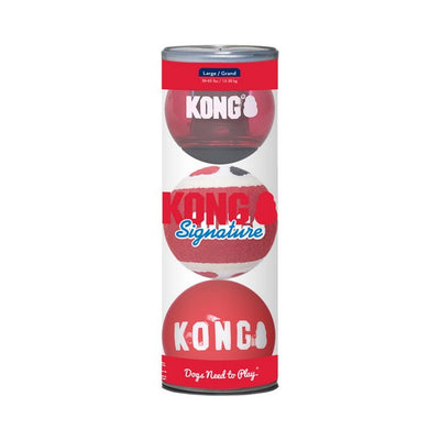 KONG Signature Balls 3pk Assorted Large