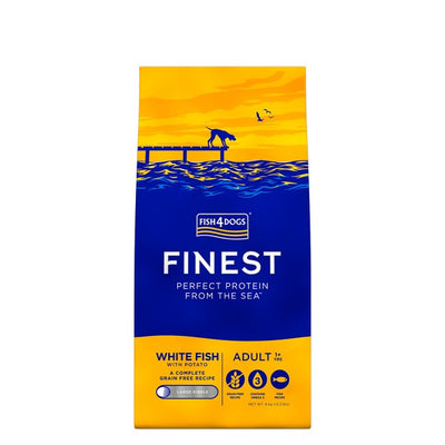 Fish4Dogs Finest Adult White Fish With Potato (Large Kibble) 6kg