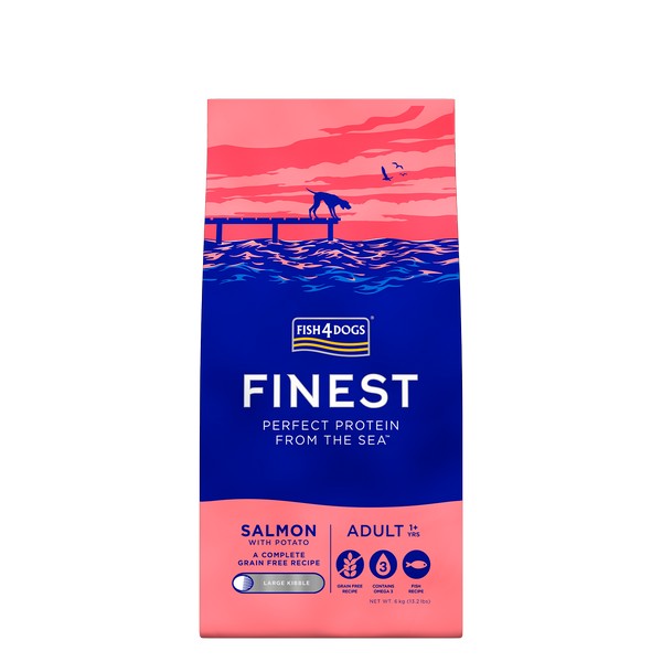 Fish4Dogs Finest Adult Salmon With Potato (Large Kibble) 6kg