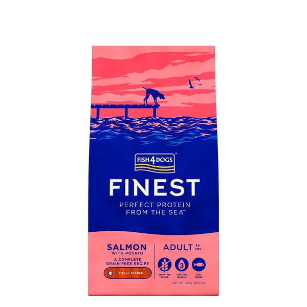 Fish4Dogs Finest Adult Salmon With Potato (Small Kibble) 12kg