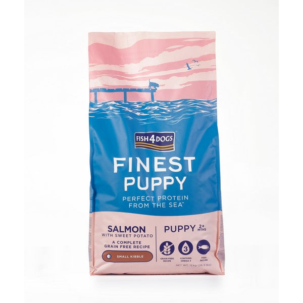 Fish4Dogs Finest Puppy Salmon with Sweet Potato (Small Kibble) 12kg