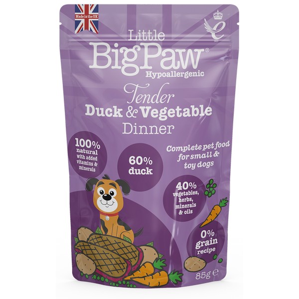 Little BigPaw Tender Duck & Vegetable Dinner 85g