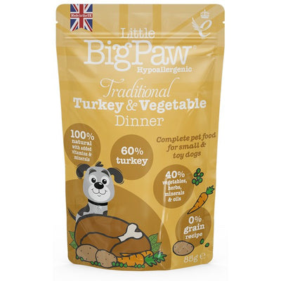 Little BigPaw Traditional Turkey & Vegetable Dinner 85g