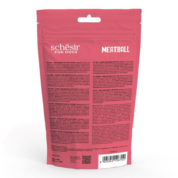 Schesir Dog Snack Beef Meatballs 225G