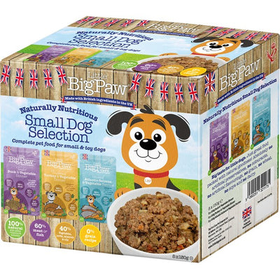 Little BigPaw Small Dog Selection Pack Duck/Turkey/Salmon 8x150g x6