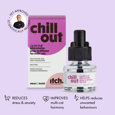 Itch Chill Out Calming Pheromone 30 Day Refill for Cats 48ml