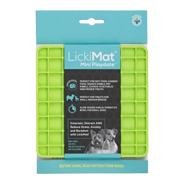 LickiMat Mini Playdate Green Dog 15cm