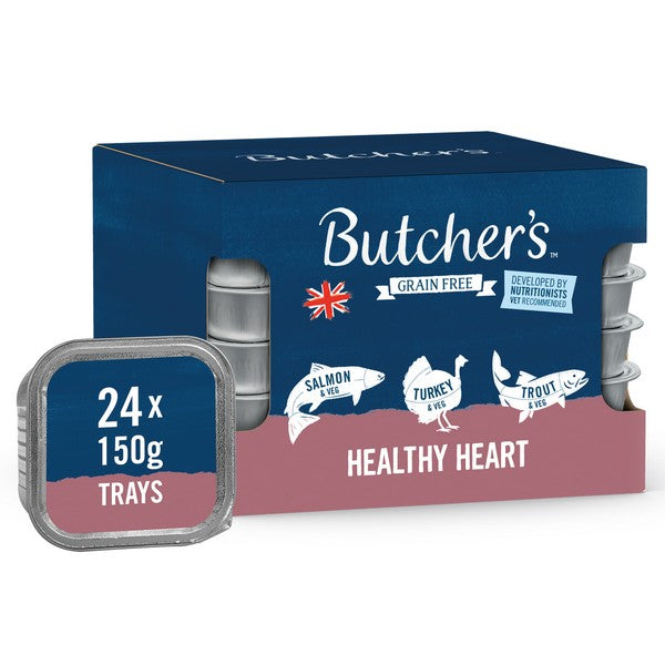 Butchers Healthy Heart Dog Food Trays 24x150g