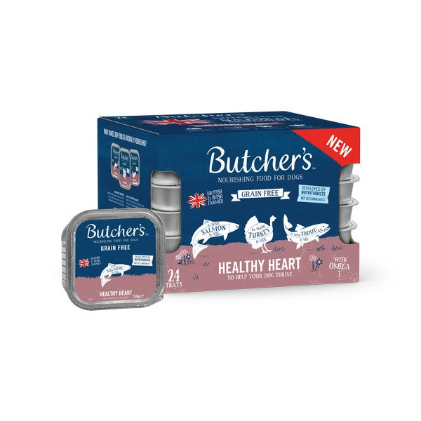 Butchers Healthy Heart Dog Food Trays 24x150g