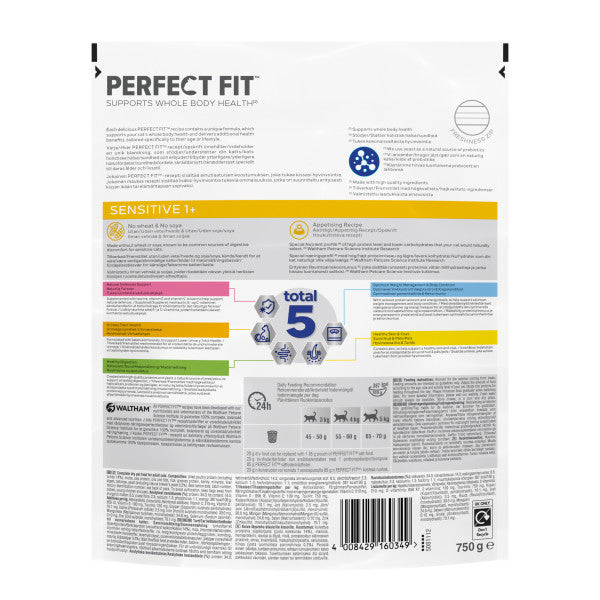 Perfect Fit Cat Complete Dry Sensitive 1+ Turkey 750g