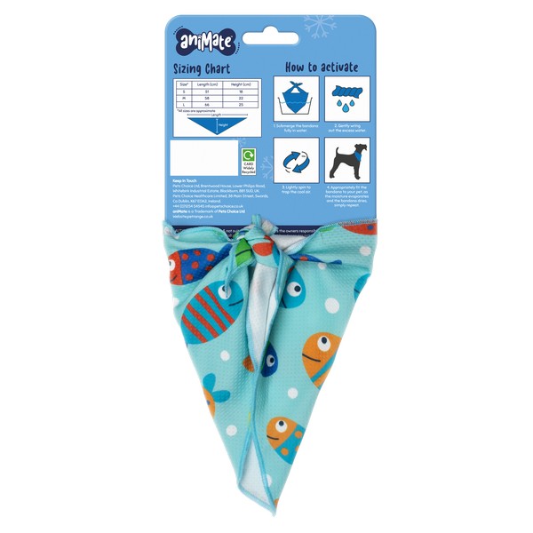 Animate Cooling Bandana Fish Small