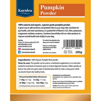 Karnlea Pumpkin Powder for Dogs 200g