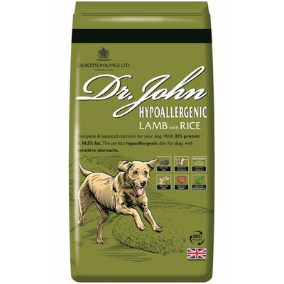 Dr John Hypoallergenic Lamb with Rice Adult Dog Food 12.5kg