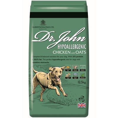 Dr John Hypoallergenic Chicken with Oats Adult Dog Food 12.5kg