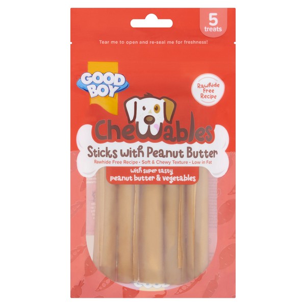 Chewables Peanut Butter Sticks 5 pack 100g