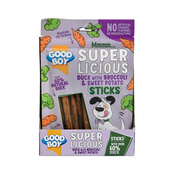 GoodBoy Superlicious - Duck/Sw Pot & Broc Sticks