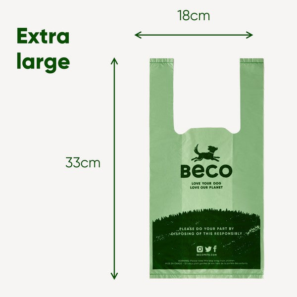 Beco Unscented Recyled Poop Bags with Handles x270 Pack