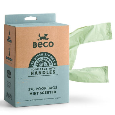 Beco Large Poop Bags with Handles Mint Scented x270