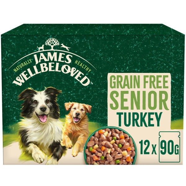 Wellbeloved Pouches GF Senior Turkey in Gravy Pouch 12 x 90g