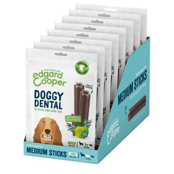 Edgard & Cooper Dog Adult Dental Sticks Apple & Eucalyptus Medium